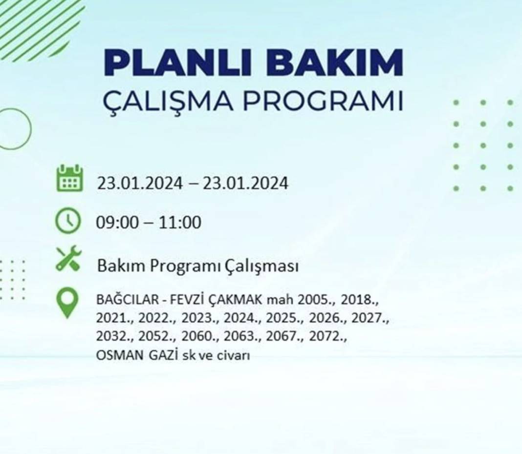 İstanbul karanlığa gömülecek! 22 ilçede saatlerce elektrik gelmeyecek! Hangi ilçelerde elektrik kesintisi var? 9